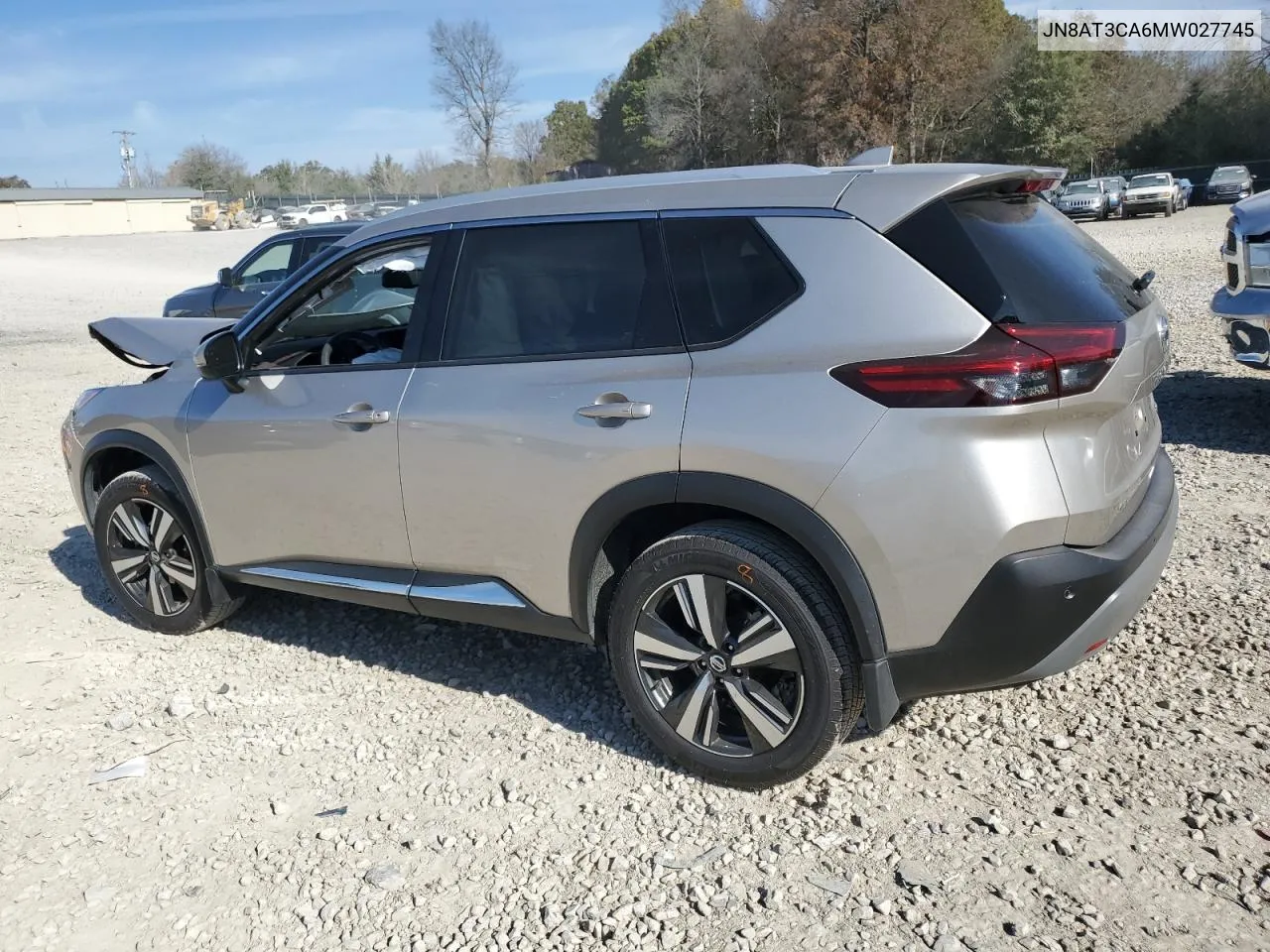 2021 Nissan Rogue Sl VIN: JN8AT3CA6MW027745 Lot: 79936354