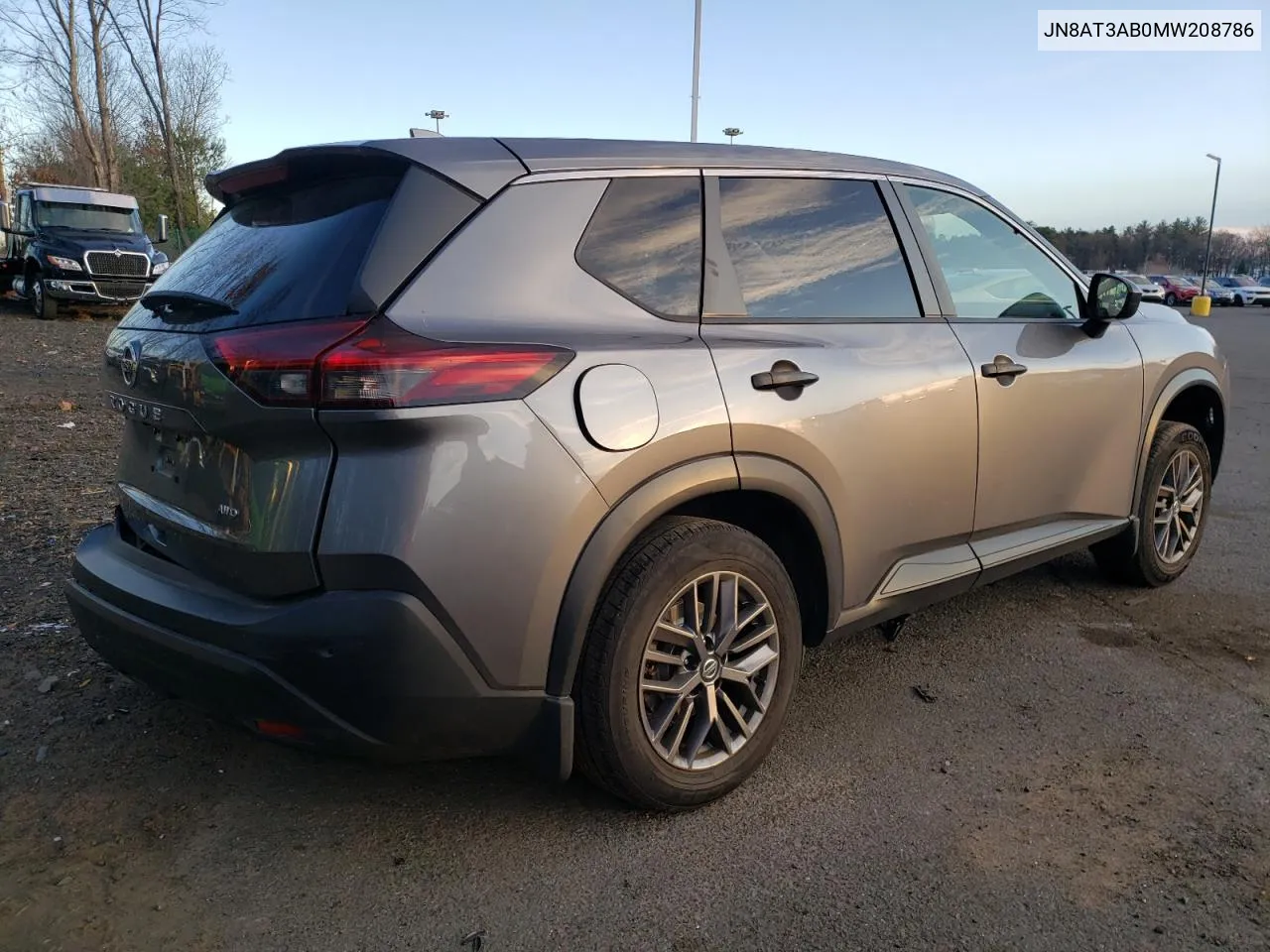 2021 Nissan Rogue S VIN: JN8AT3AB0MW208786 Lot: 81139444