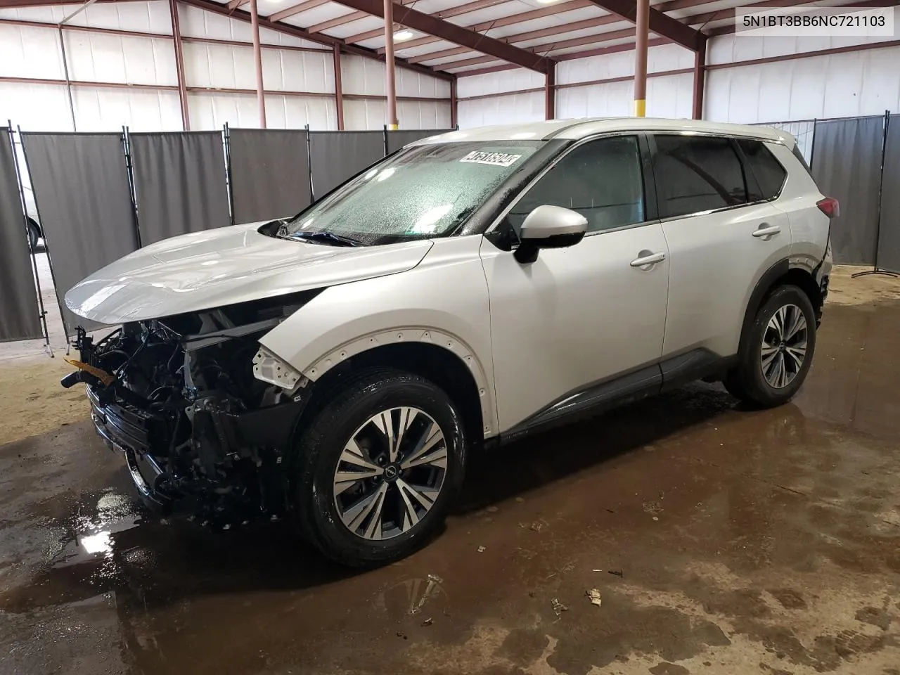 2022 Nissan Rogue Sv VIN: 5N1BT3BB6NC721103 Lot: 47518504