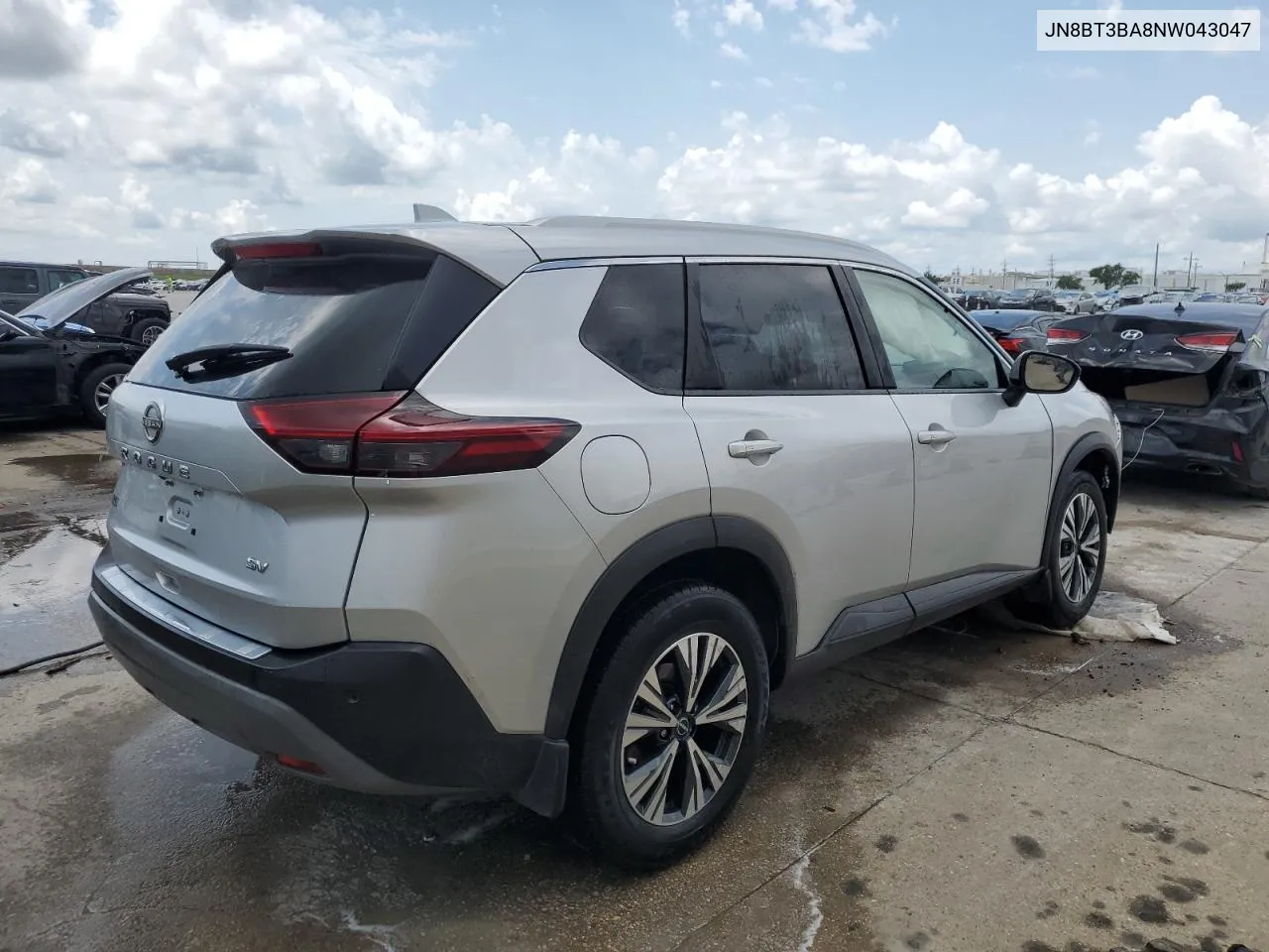 2022 Nissan Rogue Sv VIN: JN8BT3BA8NW043047 Lot: 57402244