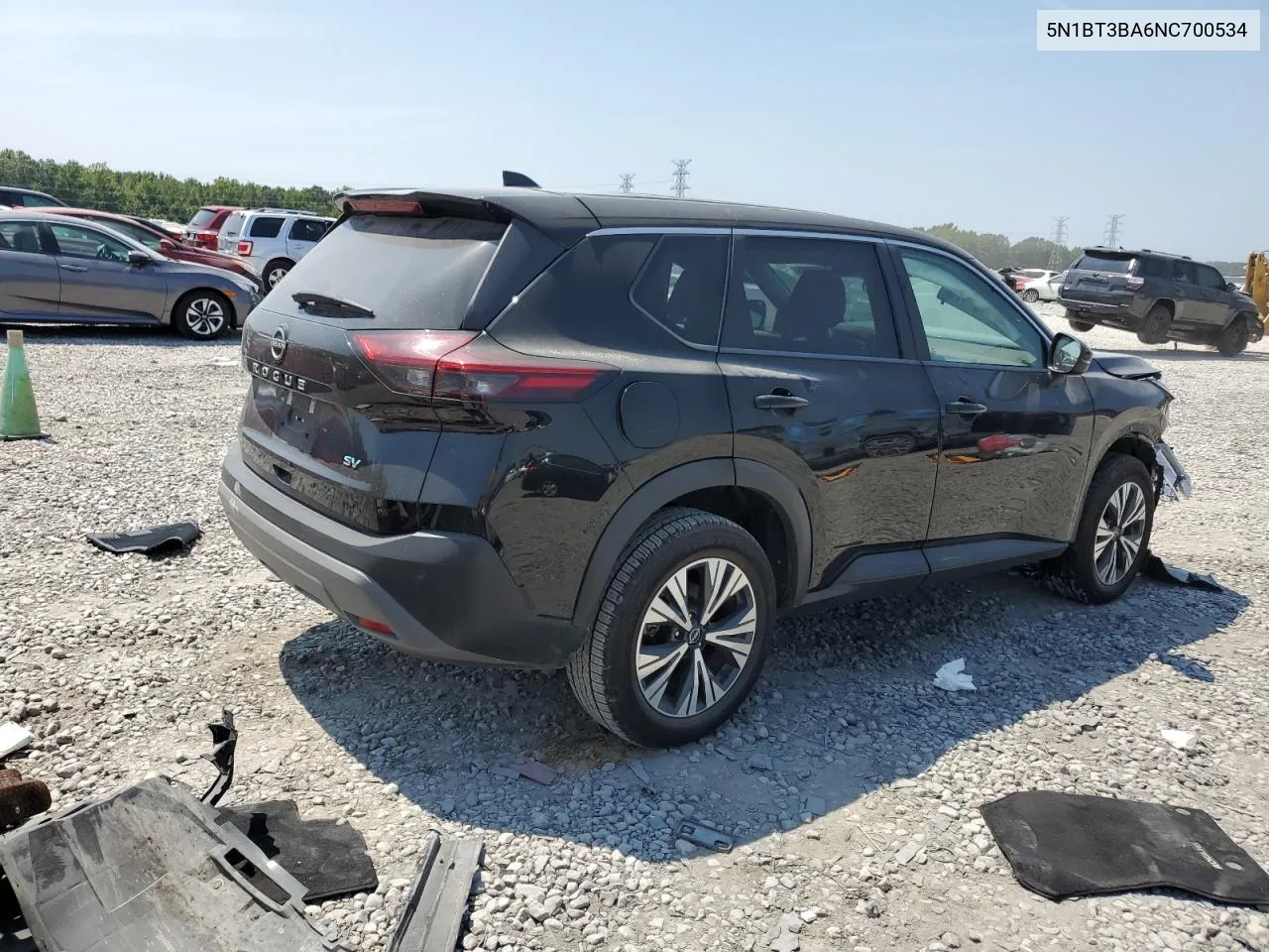 2022 Nissan Rogue Sv VIN: 5N1BT3BA6NC700534 Lot: 58060444