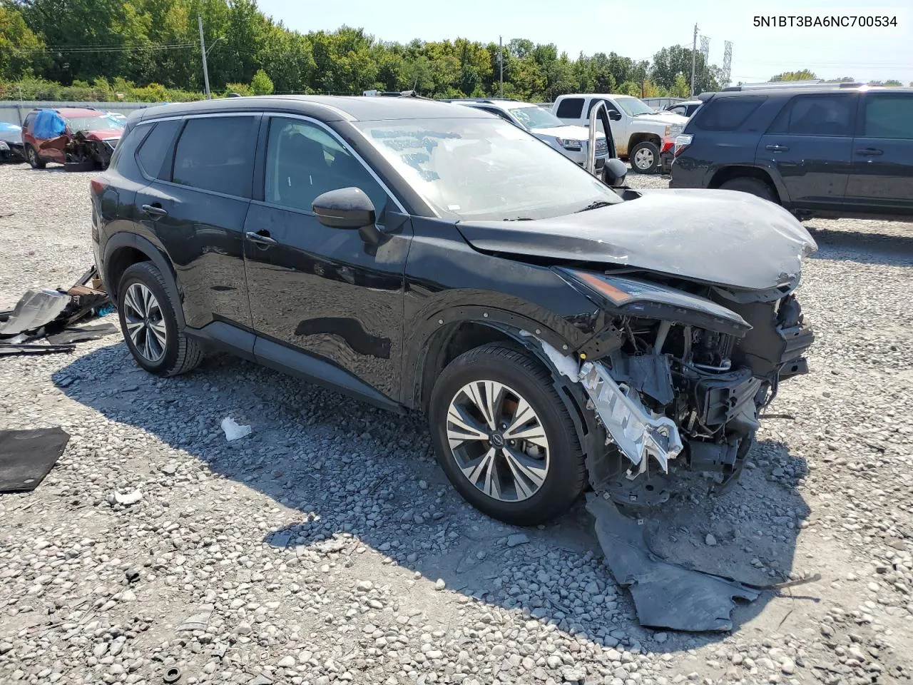 2022 Nissan Rogue Sv VIN: 5N1BT3BA6NC700534 Lot: 58060444