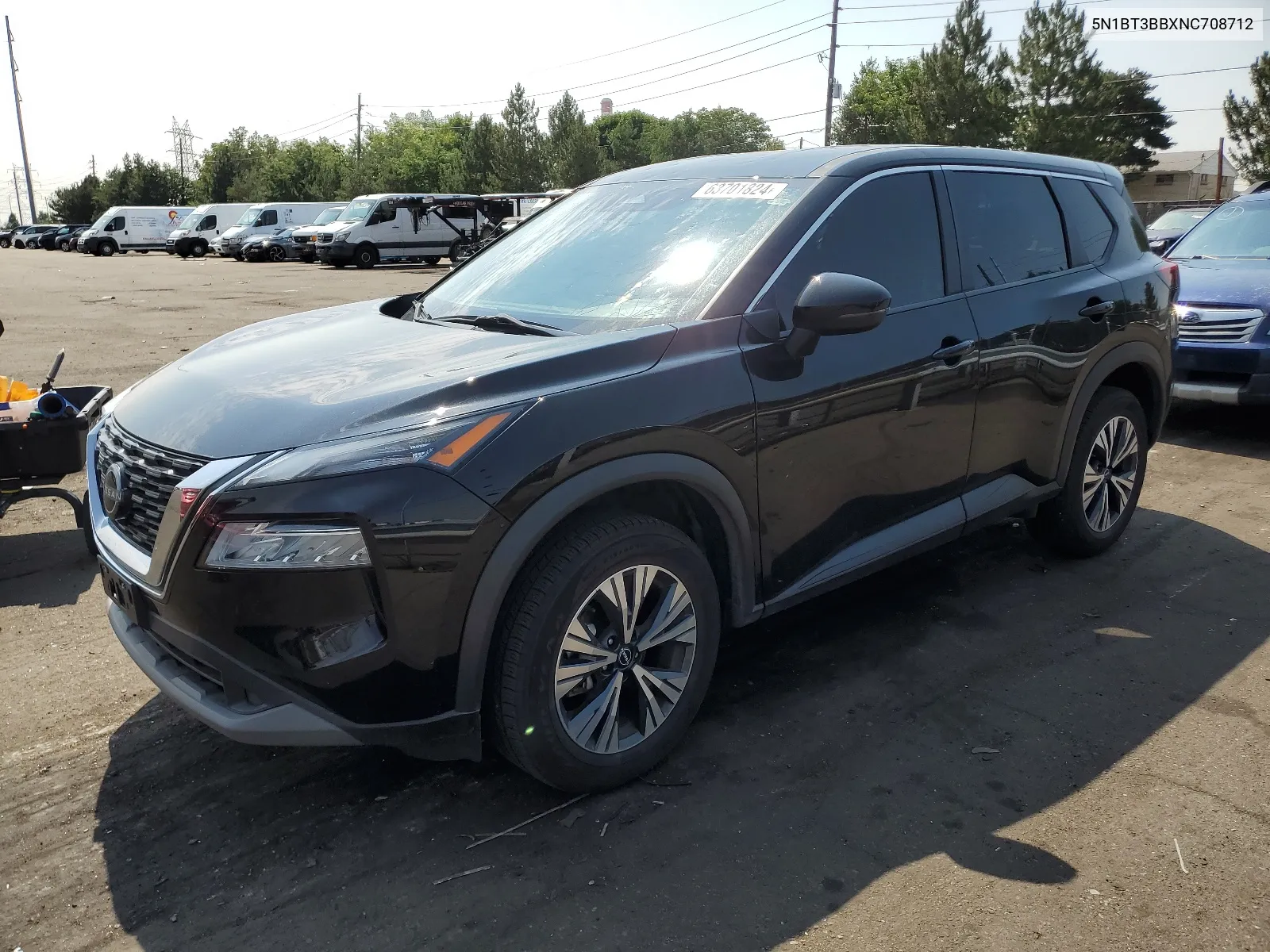 2022 Nissan Rogue Sv VIN: 5N1BT3BBXNC708712 Lot: 63701824