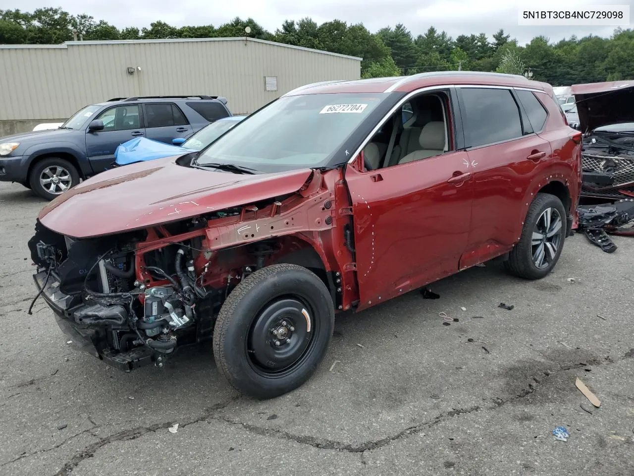 2022 Nissan Rogue Sl VIN: 5N1BT3CB4NC729098 Lot: 66272704