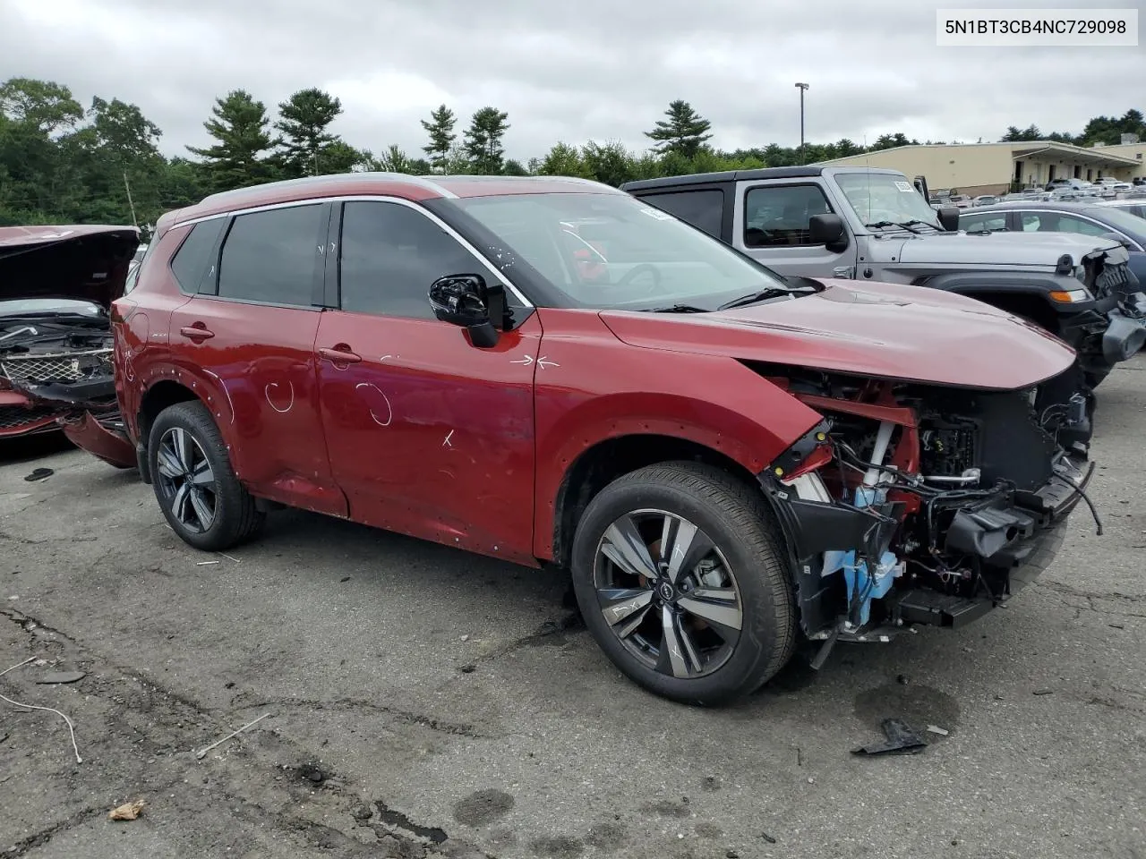 2022 Nissan Rogue Sl VIN: 5N1BT3CB4NC729098 Lot: 66272704