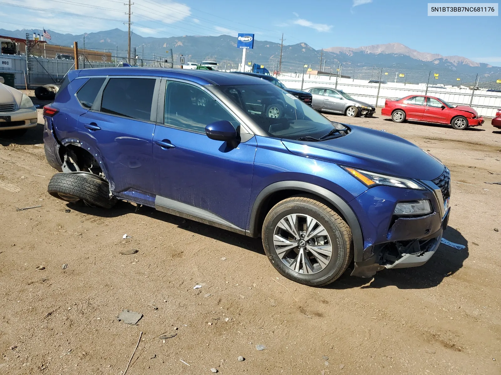 2022 Nissan Rogue Sv VIN: 5N1BT3BB7NC681176 Lot: 66590184