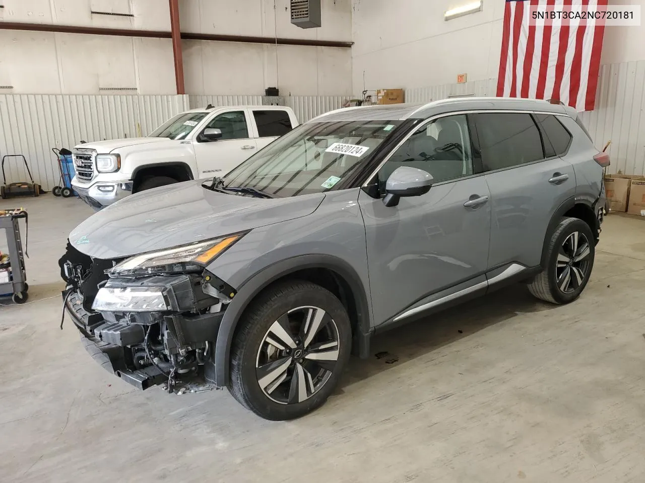 2022 Nissan Rogue Sl VIN: 5N1BT3CA2NC720181 Lot: 66820124