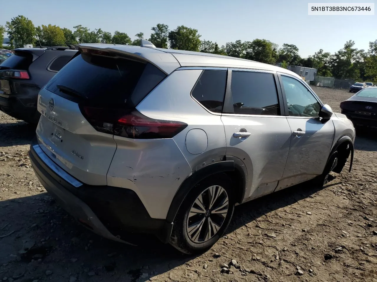 2022 Nissan Rogue Sv VIN: 5N1BT3BB3NC673446 Lot: 67100324