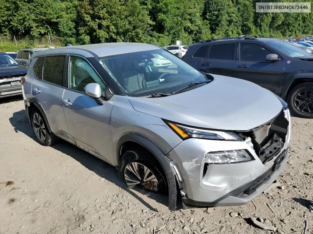 2022 Nissan Rogue Sv VIN: 5N1BT3BB3NC673446 Lot: 67100324