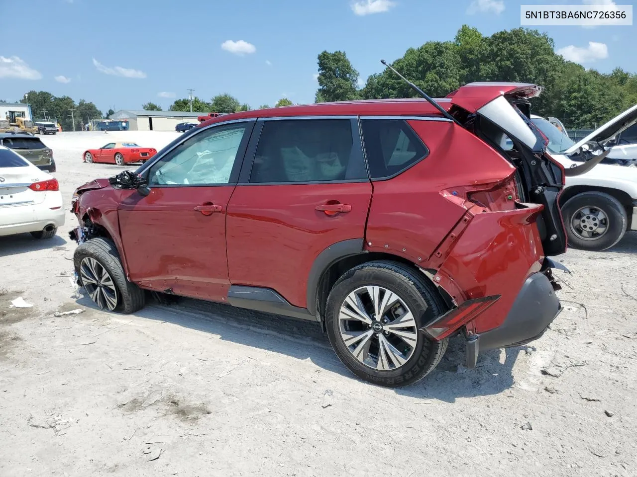 2022 Nissan Rogue Sv VIN: 5N1BT3BA6NC726356 Lot: 68629174