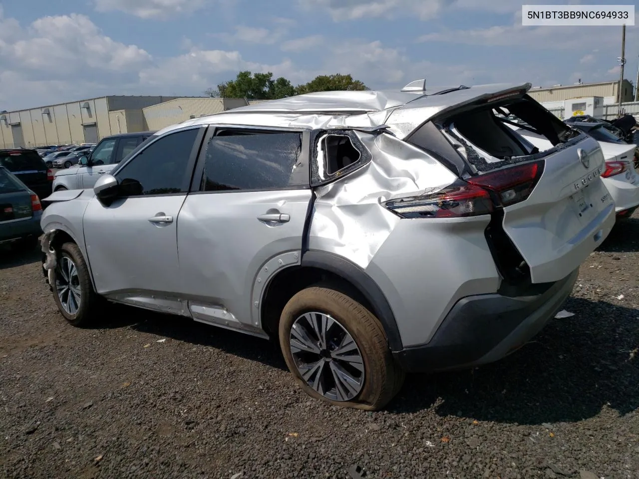 2022 Nissan Rogue Sv VIN: 5N1BT3BB9NC694933 Lot: 68748094