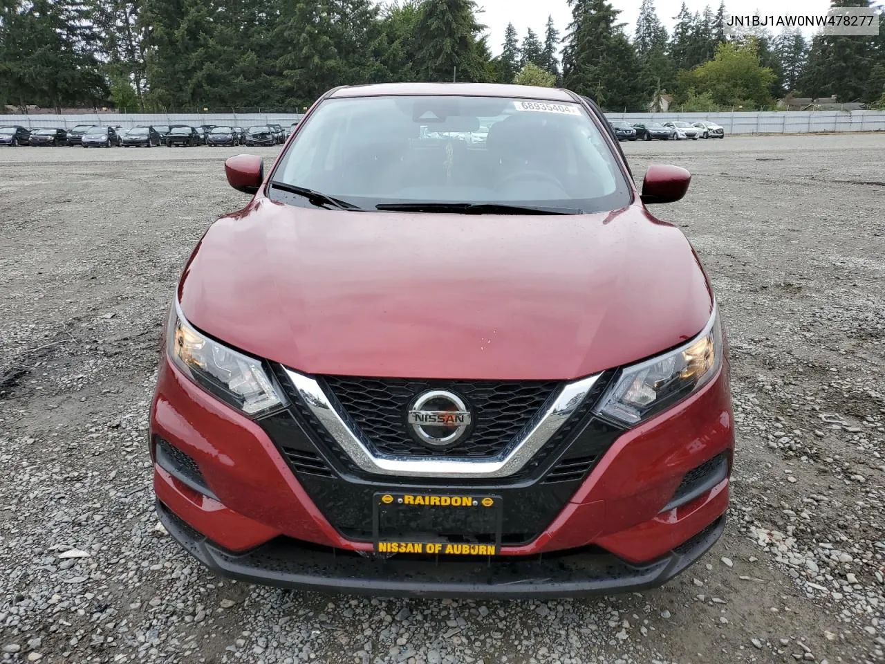 2022 Nissan Rogue Sport S VIN: JN1BJ1AW0NW478277 Lot: 68935404