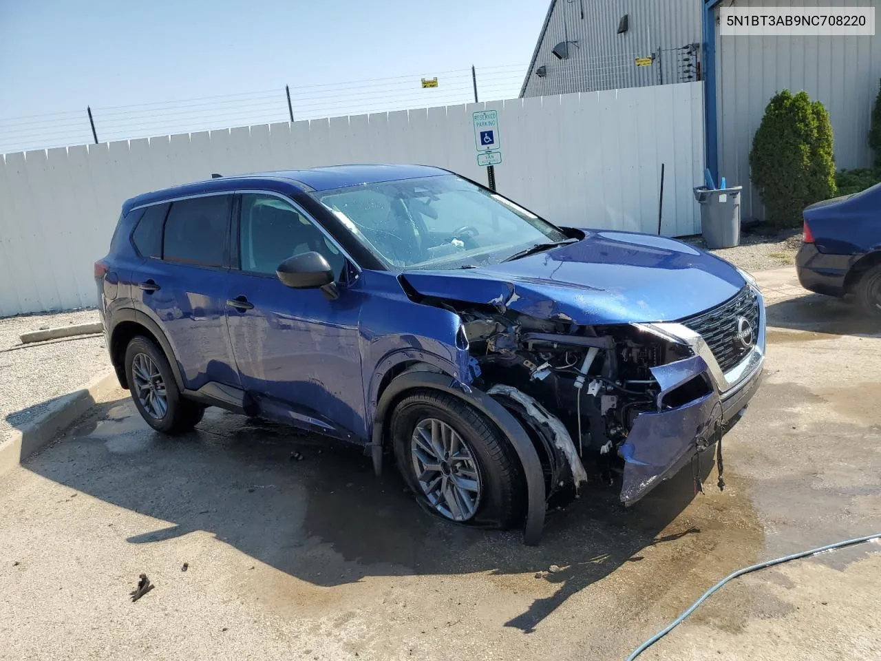 2022 Nissan Rogue S VIN: 5N1BT3AB9NC708220 Lot: 69179634