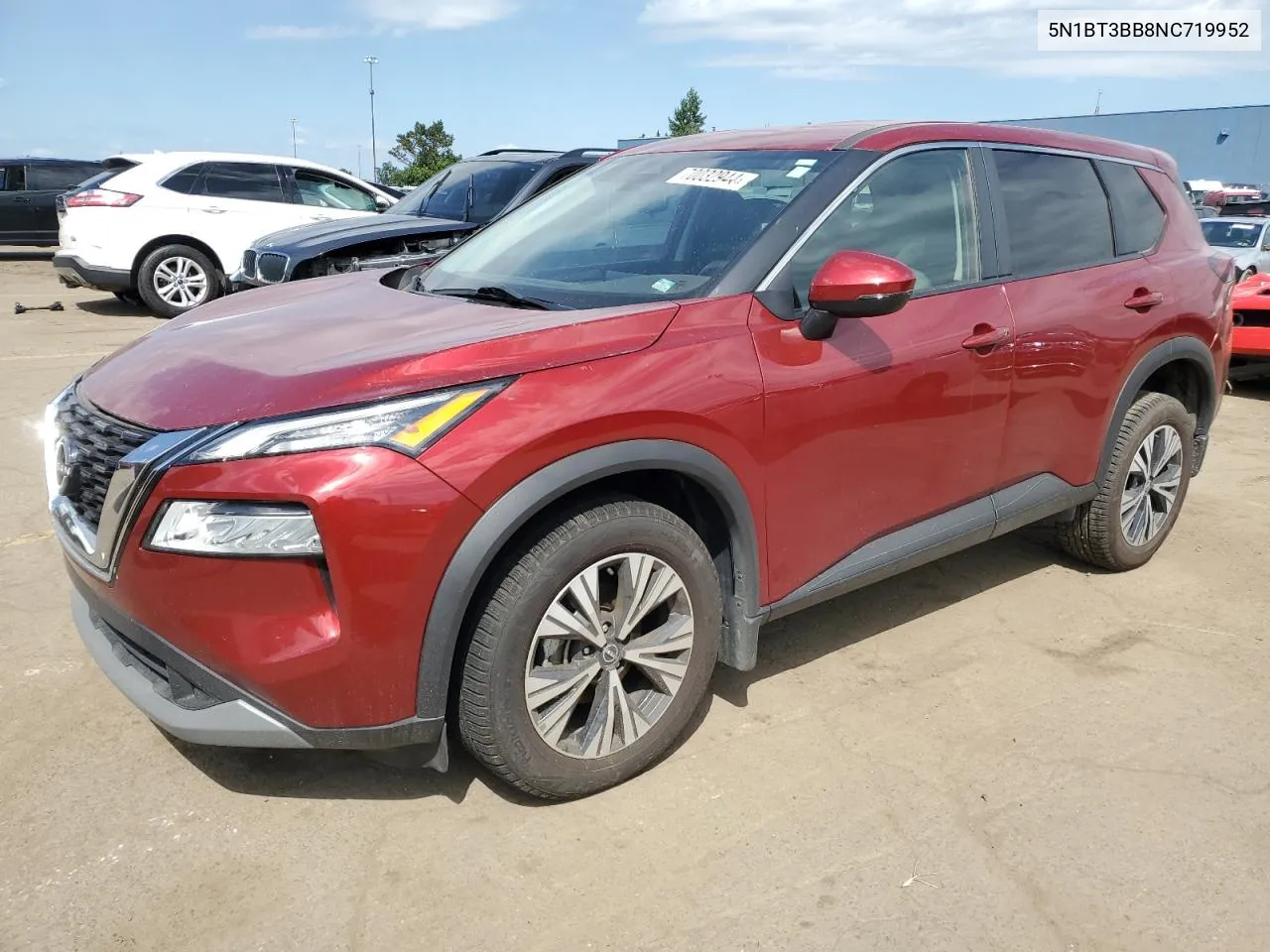 2022 Nissan Rogue Sv VIN: 5N1BT3BB8NC719952 Lot: 70032944