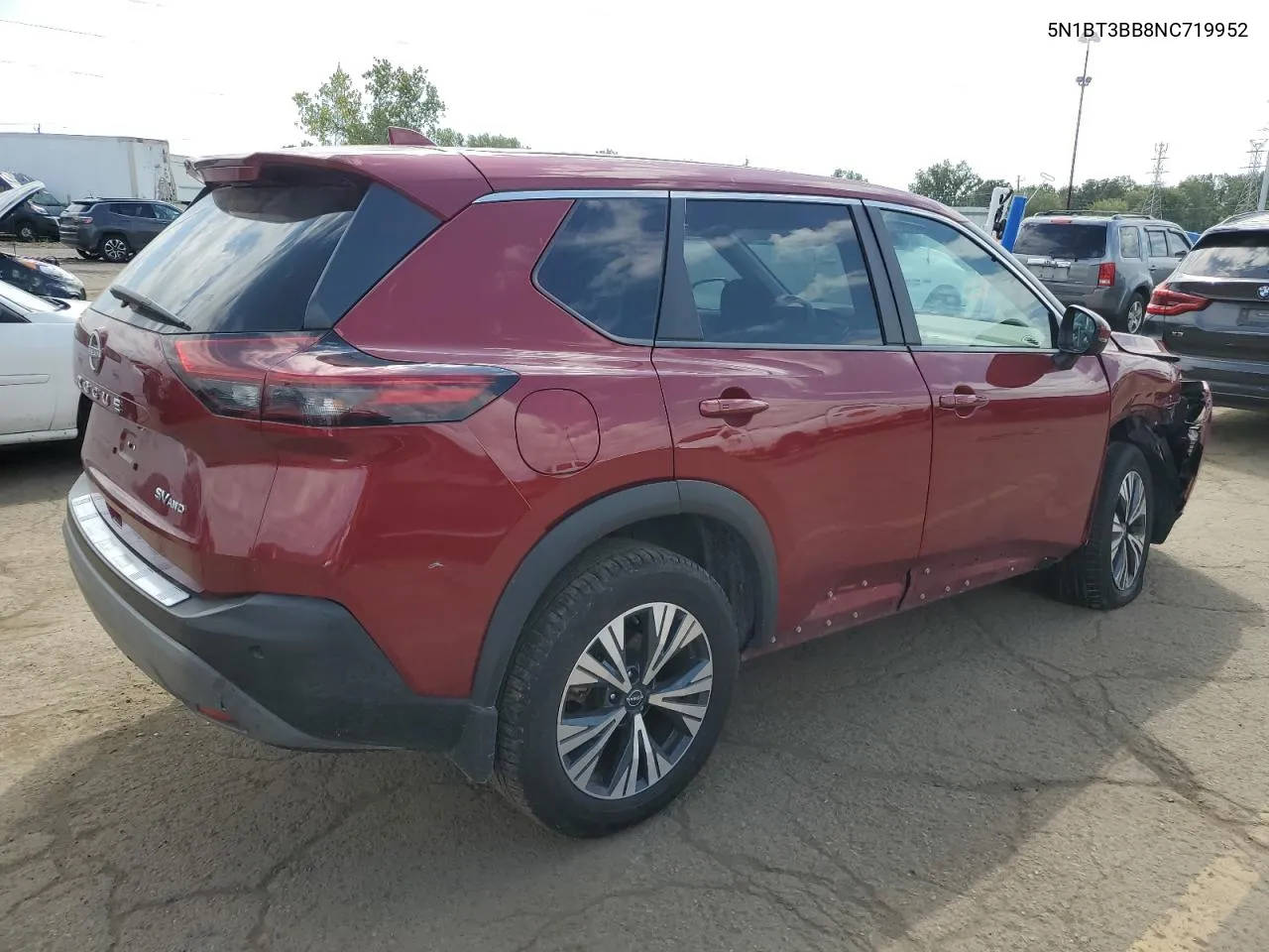 2022 Nissan Rogue Sv VIN: 5N1BT3BB8NC719952 Lot: 70032944