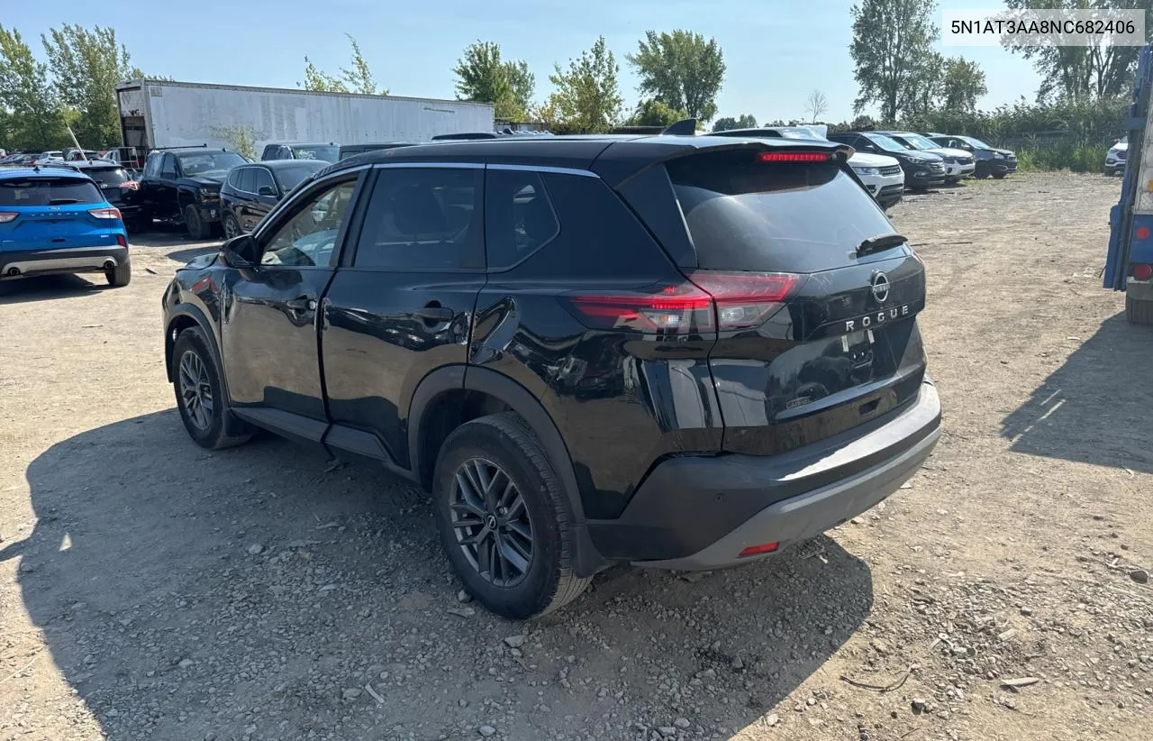 2022 Nissan Rogue S VIN: 5N1AT3AA8NC682406 Lot: 70468214