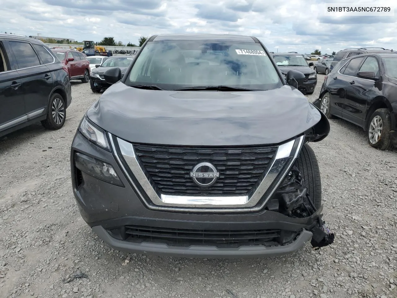 2022 Nissan Rogue S VIN: 5N1BT3AA5NC672789 Lot: 71468004