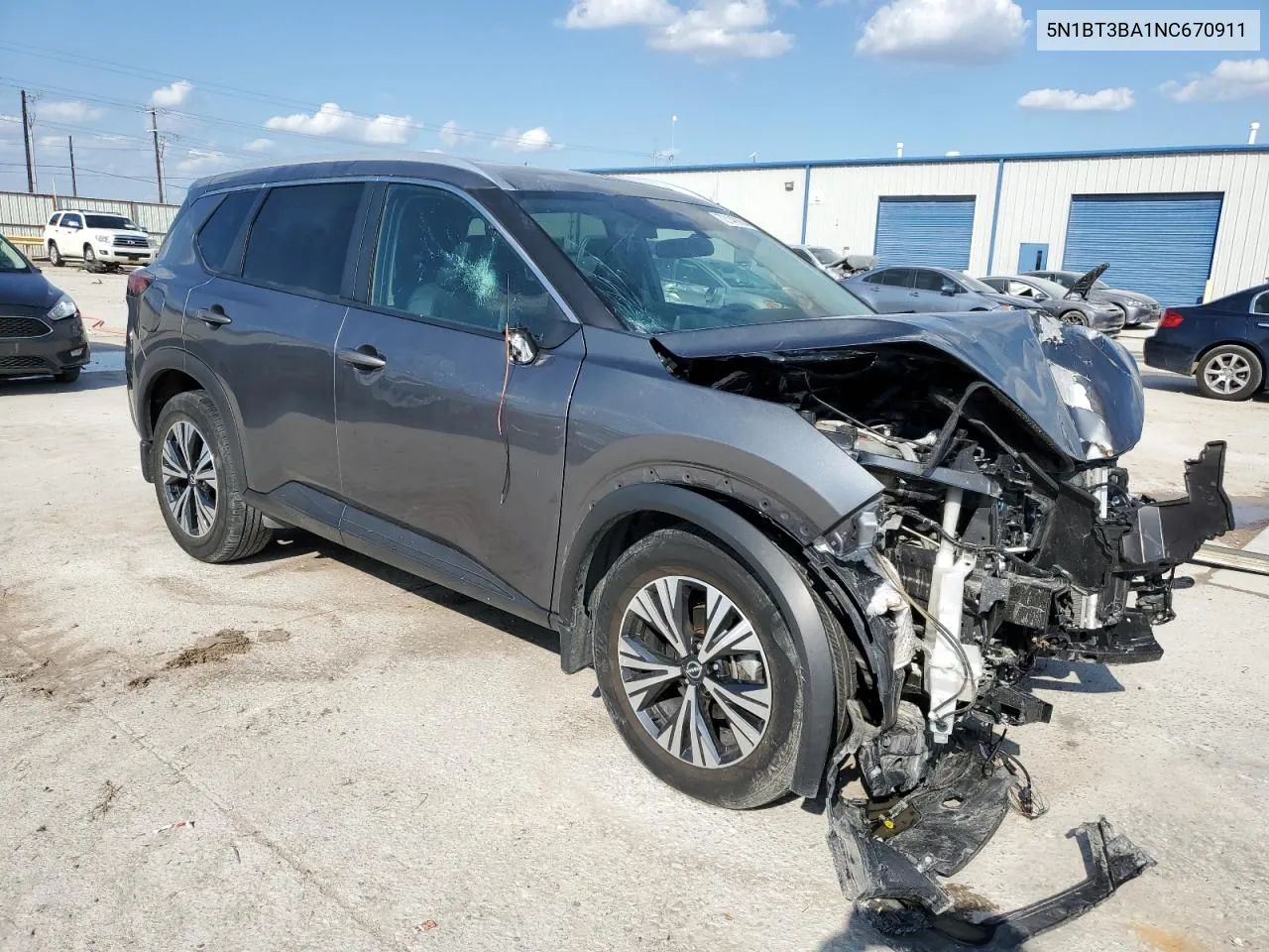 2022 Nissan Rogue Sv VIN: 5N1BT3BA1NC670911 Lot: 72148664