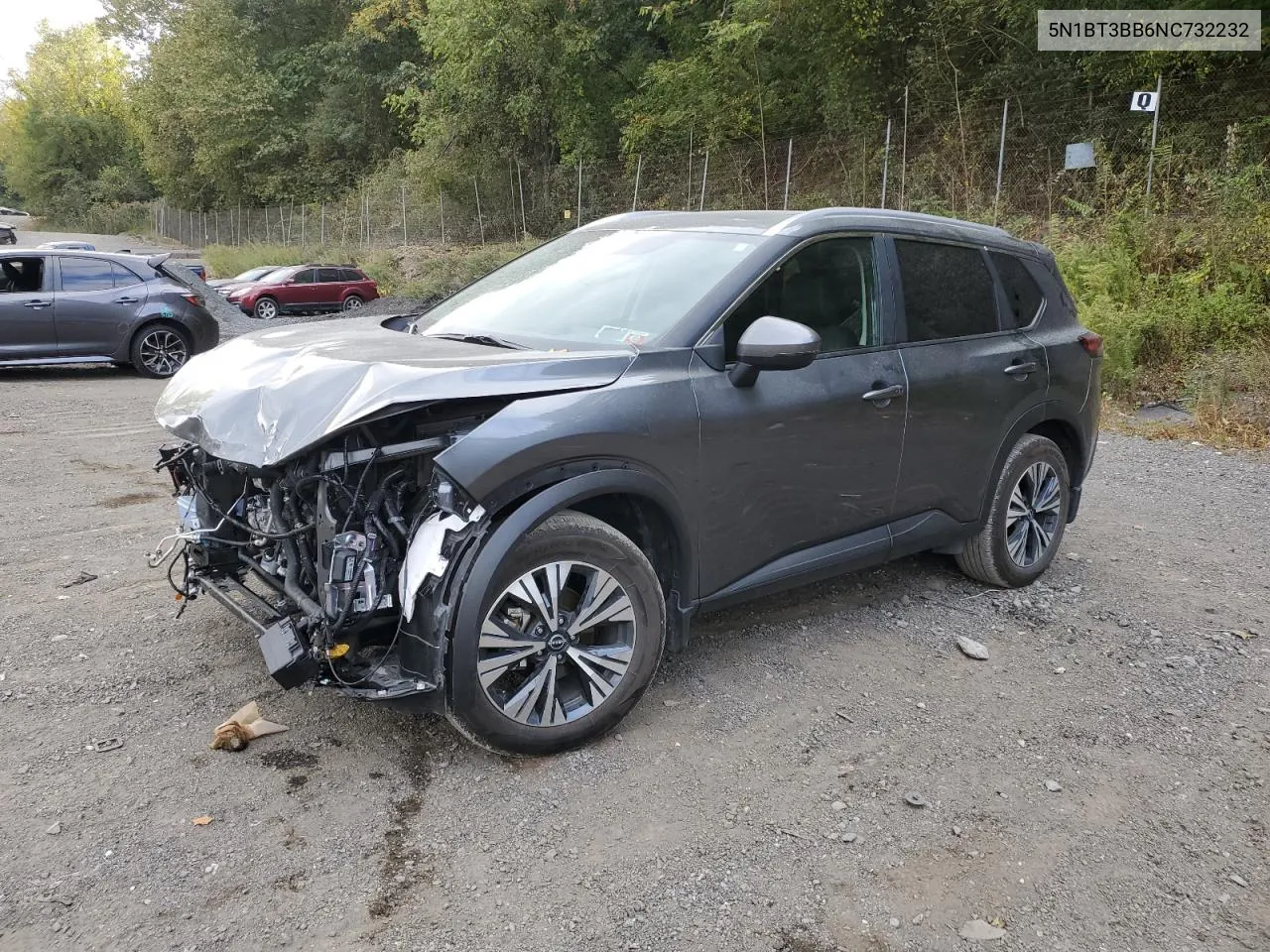 2022 Nissan Rogue Sv VIN: 5N1BT3BB6NC732232 Lot: 72762124