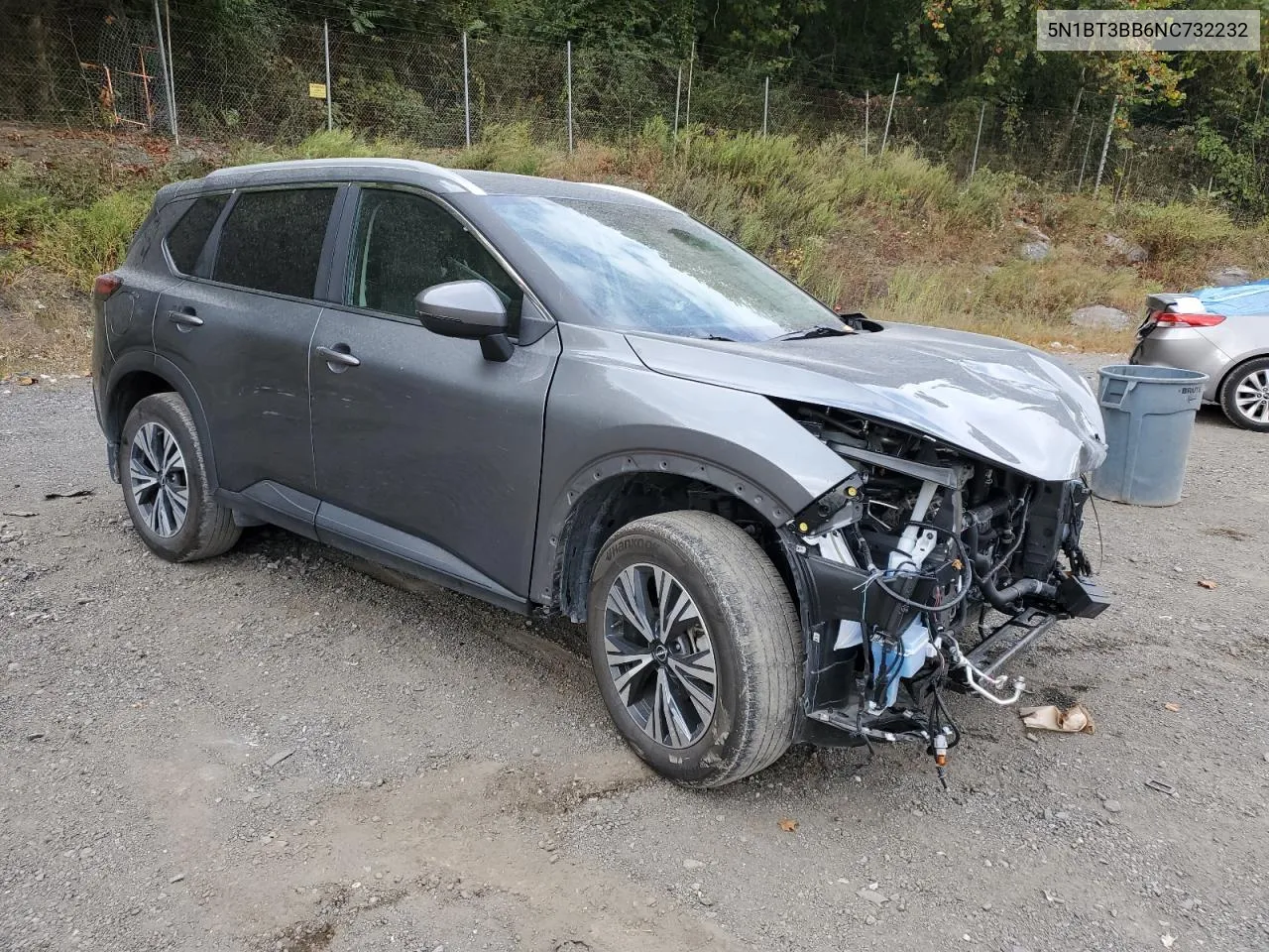 2022 Nissan Rogue Sv VIN: 5N1BT3BB6NC732232 Lot: 72762124