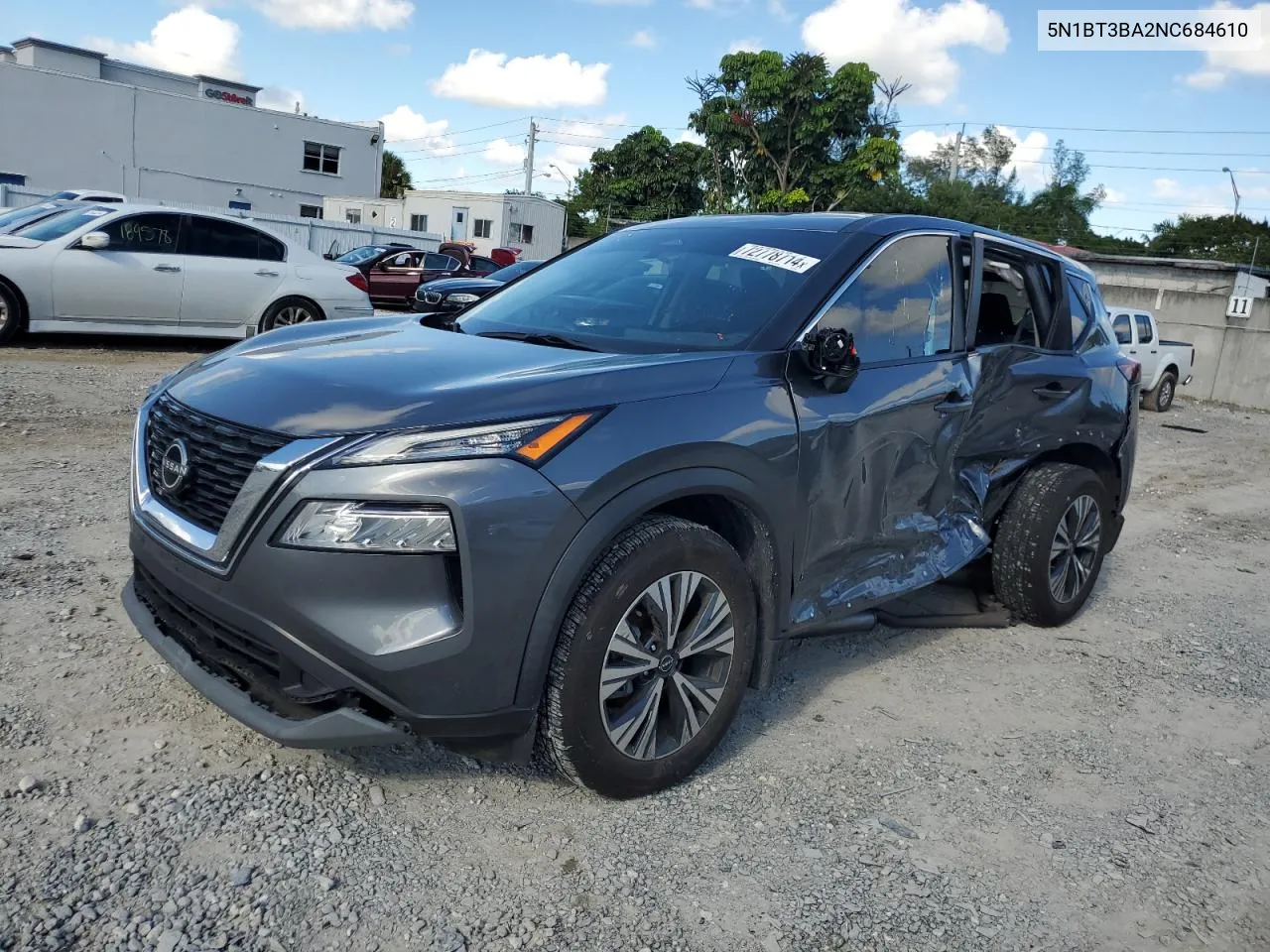 2022 Nissan Rogue Sv VIN: 5N1BT3BA2NC684610 Lot: 72778714