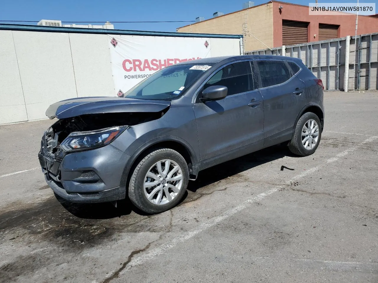 2022 Nissan Rogue Sport S VIN: JN1BJ1AV0NW581870 Lot: 73207374