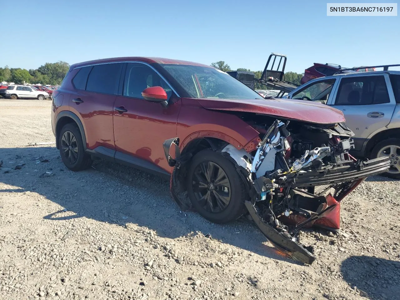 2022 Nissan Rogue Sv VIN: 5N1BT3BA6NC716197 Lot: 73357684