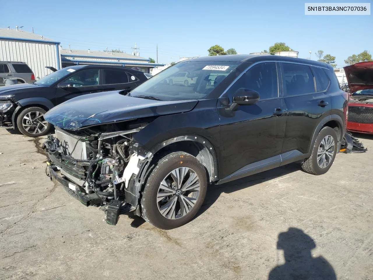 2022 Nissan Rogue Sv VIN: 5N1BT3BA3NC707036 Lot: 73594534