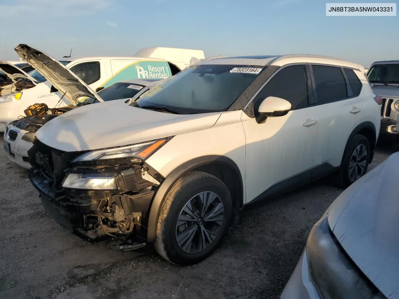 2022 Nissan Rogue Sv VIN: JN8BT3BA5NW043331 Lot: 75323164