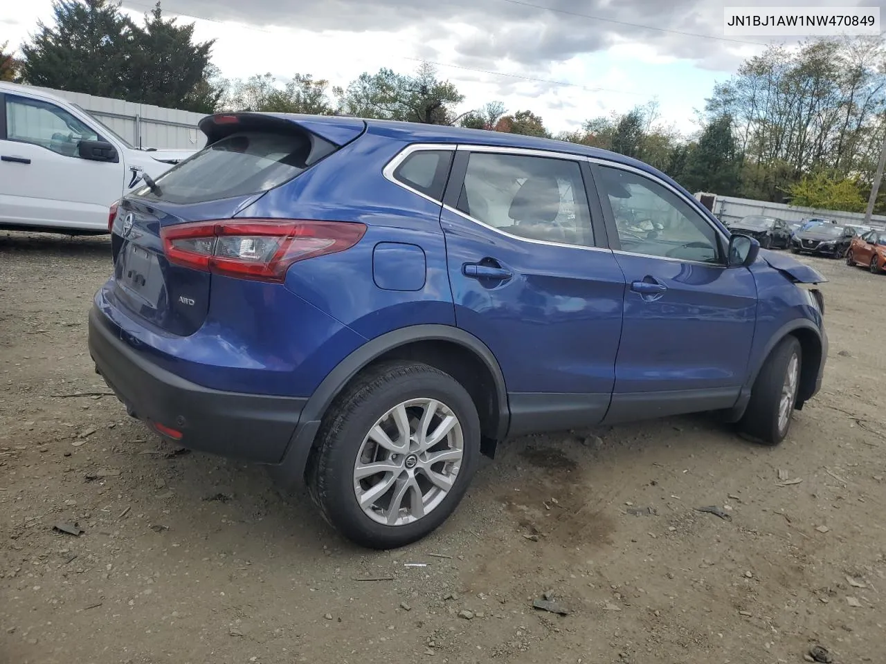 2022 Nissan Rogue Sport S VIN: JN1BJ1AW1NW470849 Lot: 75464614