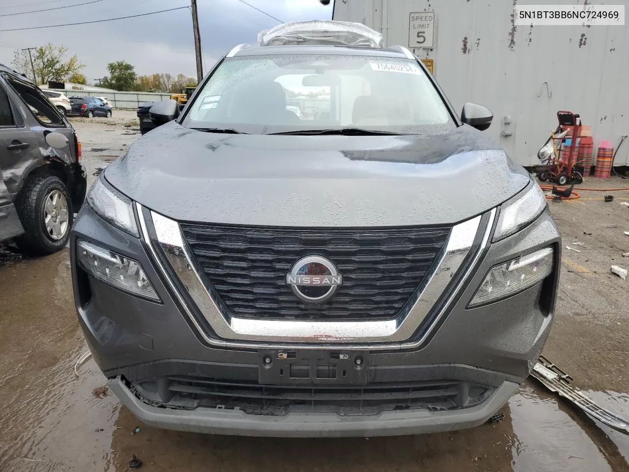 2022 Nissan Rogue Sv VIN: 5N1BT3BB6NC724969 Lot: 75645234