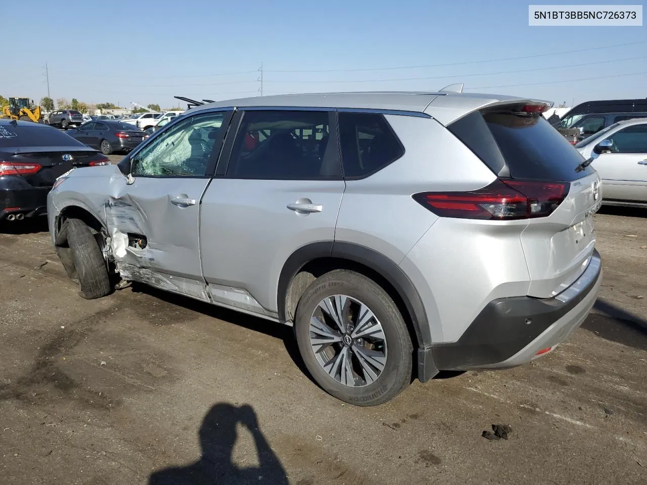 2022 Nissan Rogue Sv VIN: 5N1BT3BB5NC726373 Lot: 75708984