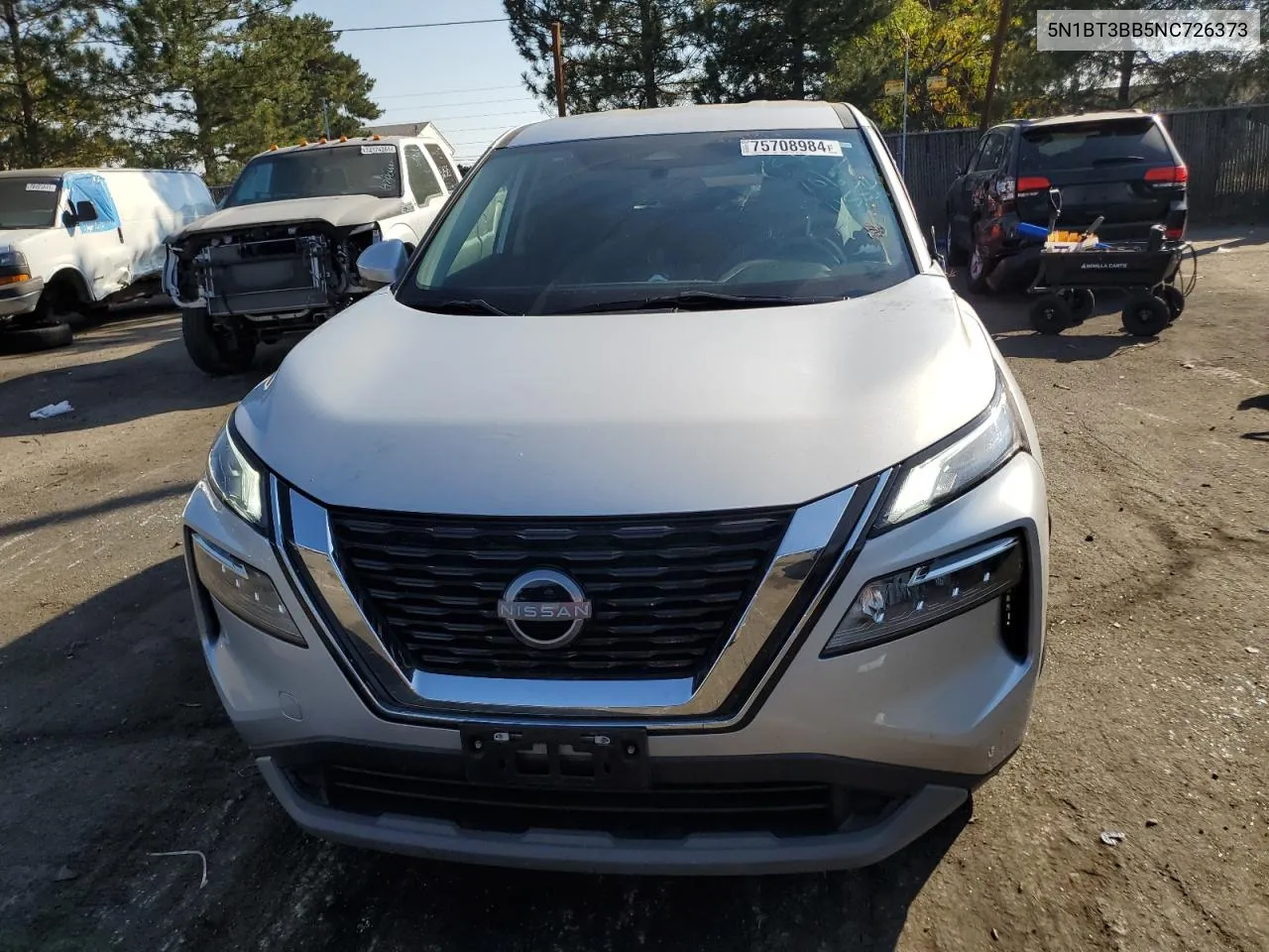 2022 Nissan Rogue Sv VIN: 5N1BT3BB5NC726373 Lot: 75708984