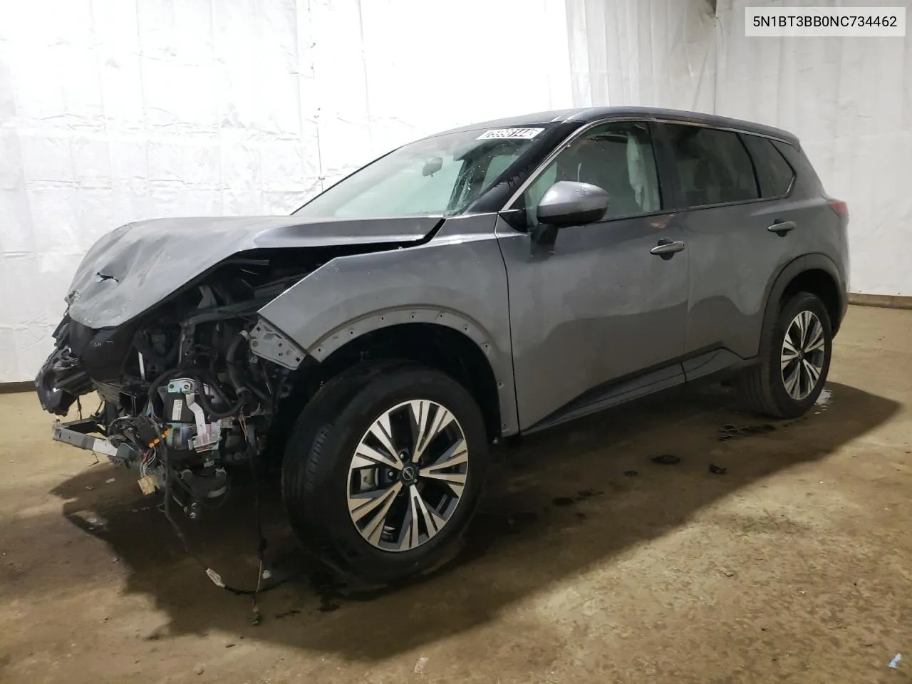 2022 Nissan Rogue Sv VIN: 5N1BT3BB0NC734462 Lot: 75998144