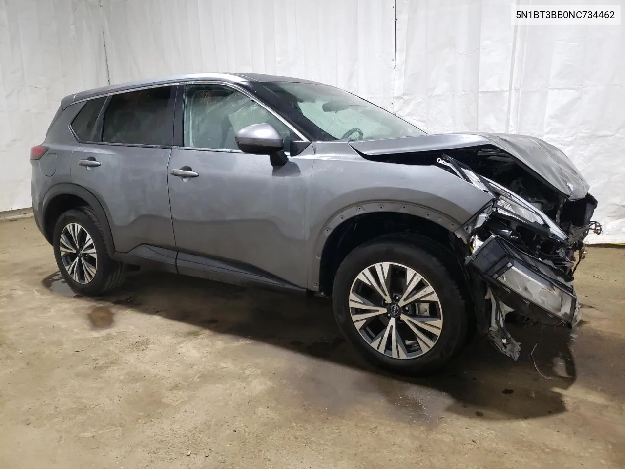 2022 Nissan Rogue Sv VIN: 5N1BT3BB0NC734462 Lot: 75998144