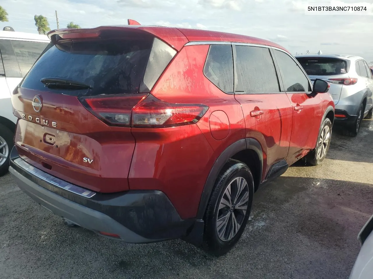 2022 Nissan Rogue Sv VIN: 5N1BT3BA3NC710874 Lot: 76115754