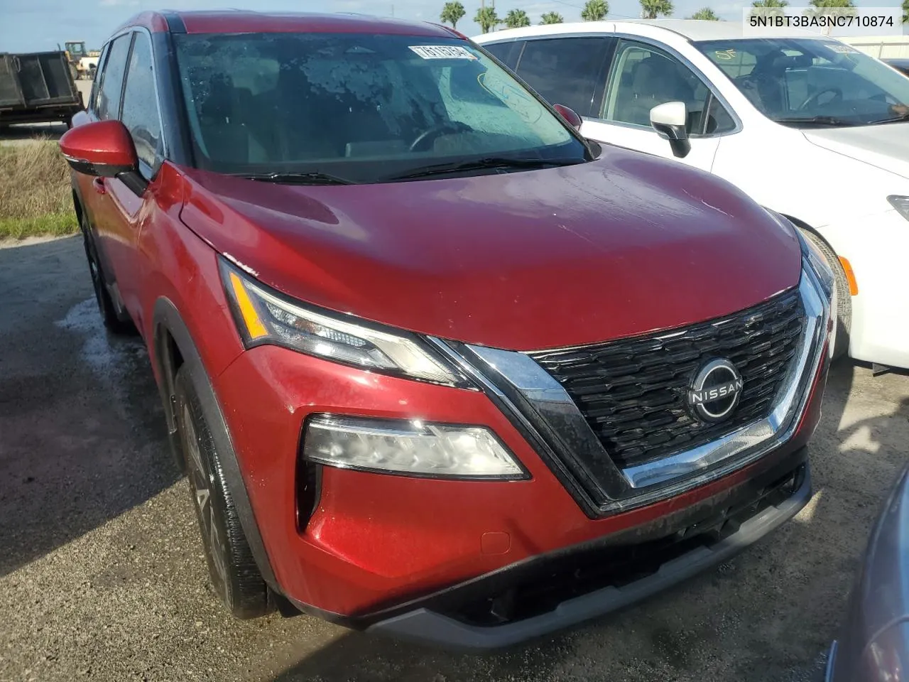 2022 Nissan Rogue Sv VIN: 5N1BT3BA3NC710874 Lot: 76115754