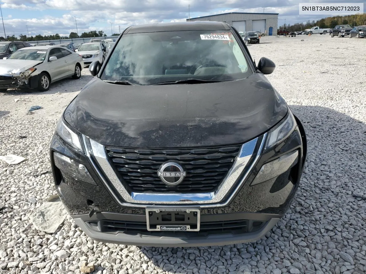 2022 Nissan Rogue S VIN: 5N1BT3AB5NC712023 Lot: 76294834