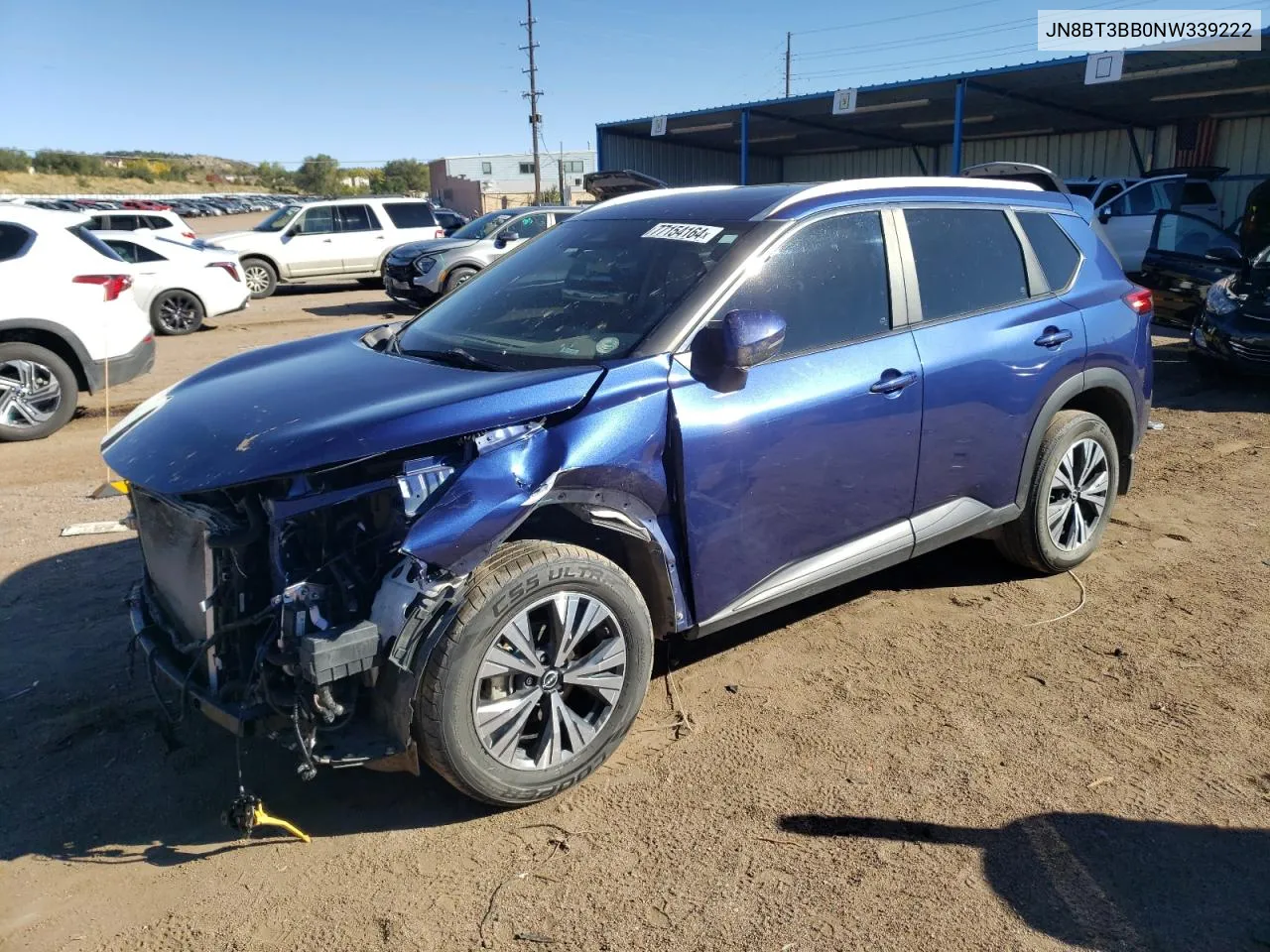 2022 Nissan Rogue Sv VIN: JN8BT3BB0NW339222 Lot: 77154164