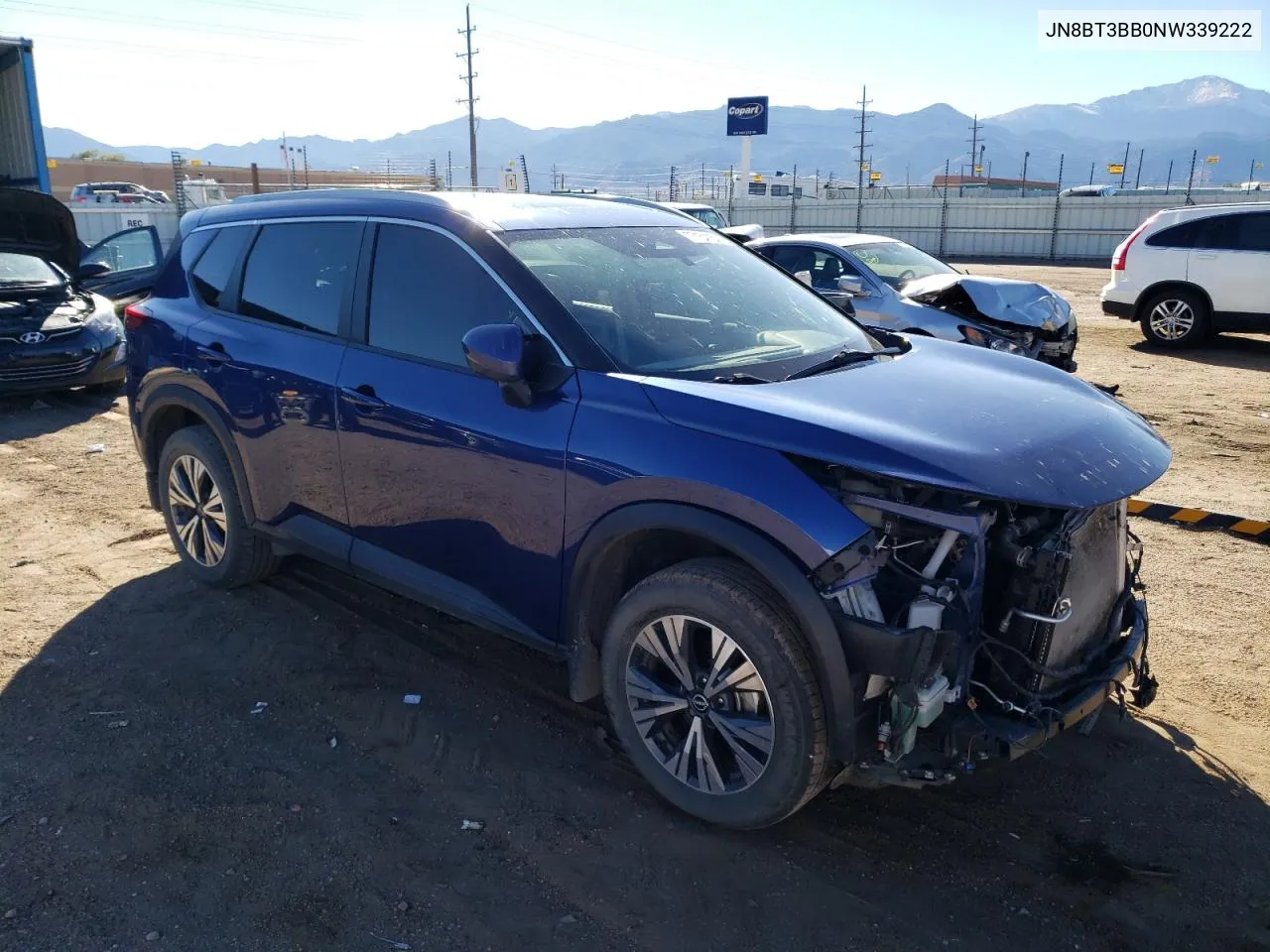 2022 Nissan Rogue Sv VIN: JN8BT3BB0NW339222 Lot: 77154164