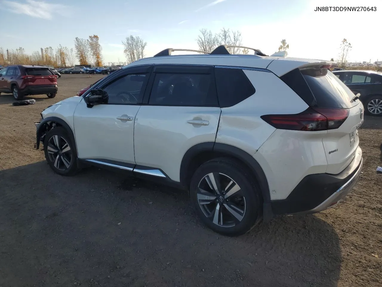 2022 Nissan Rogue Platinum VIN: JN8BT3DD9NW270643 Lot: 77166734