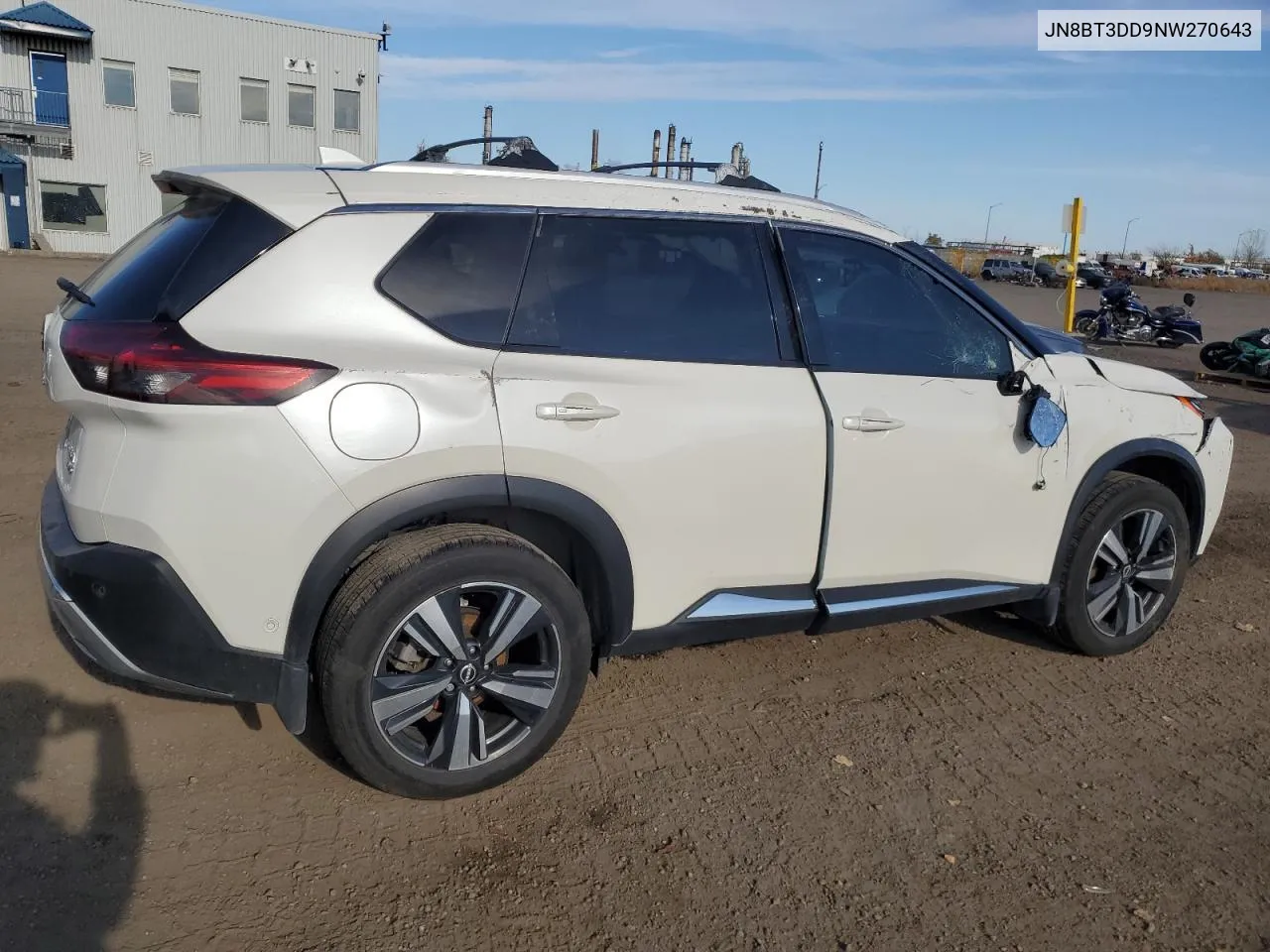 2022 Nissan Rogue Platinum VIN: JN8BT3DD9NW270643 Lot: 77166734