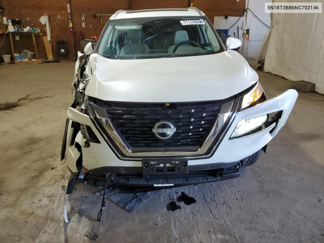 2022 Nissan Rogue Sv VIN: 5N1BT3BB6NC702146 Lot: 77174094