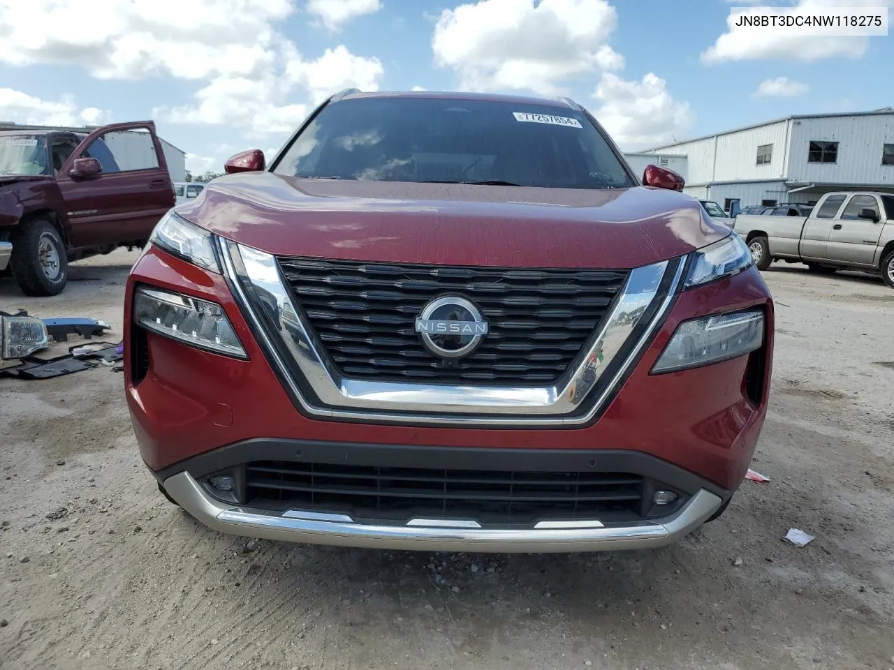 2022 Nissan Rogue Platinum VIN: JN8BT3DC4NW118275 Lot: 77257854