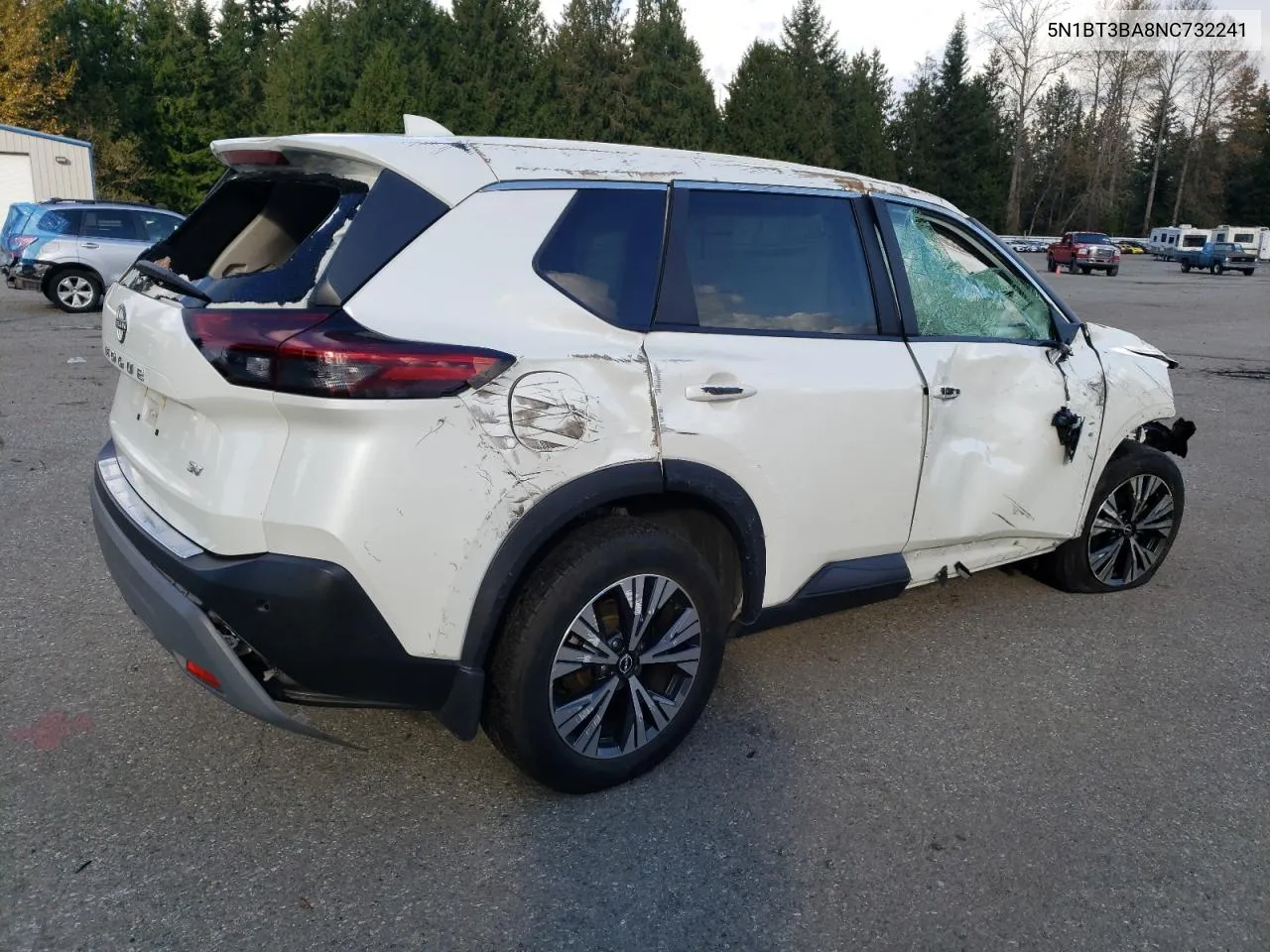 2022 Nissan Rogue Sv VIN: 5N1BT3BA8NC732241 Lot: 77678554