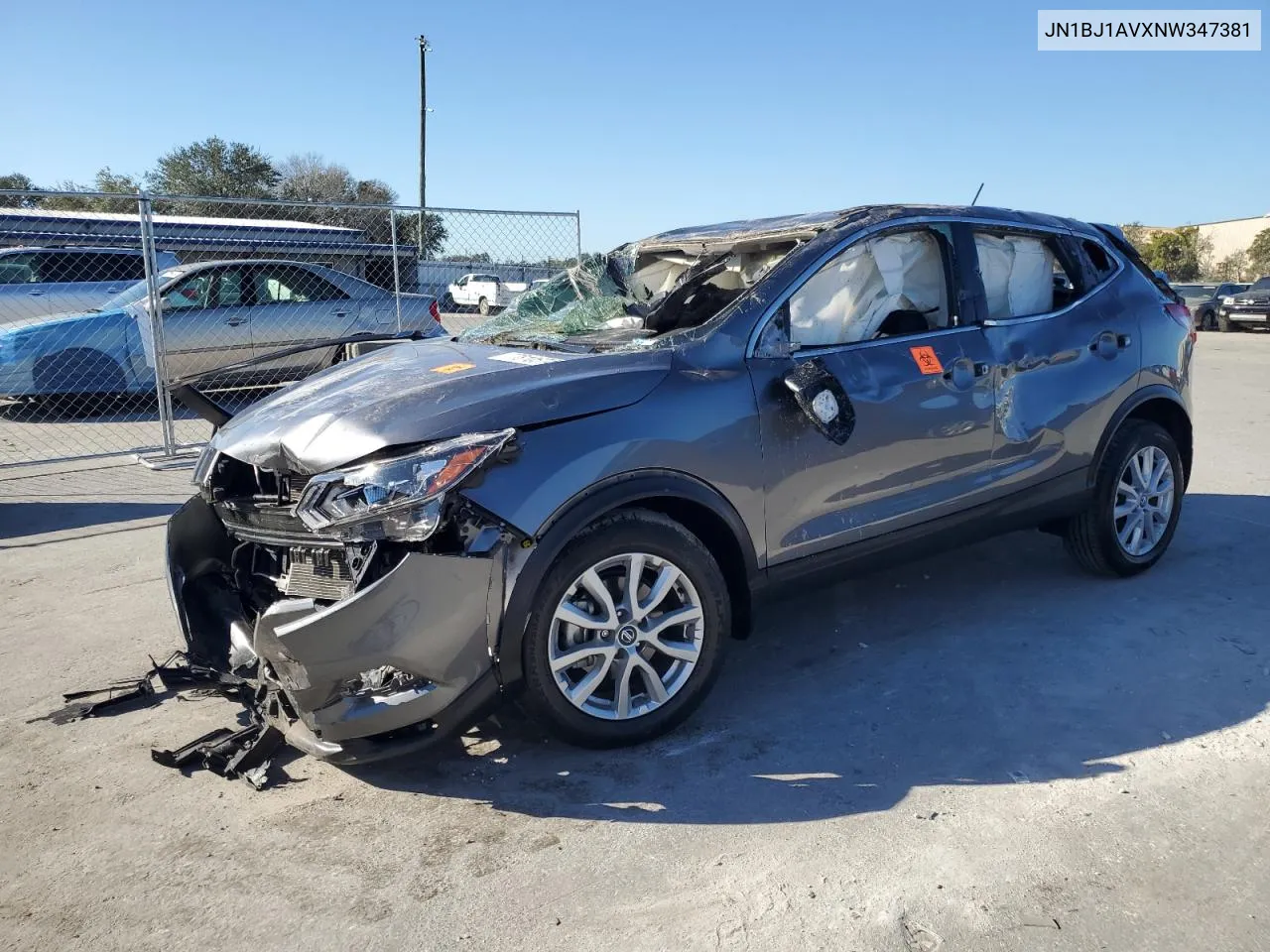 2022 Nissan Rogue Sport S VIN: JN1BJ1AVXNW347381 Lot: 77810574