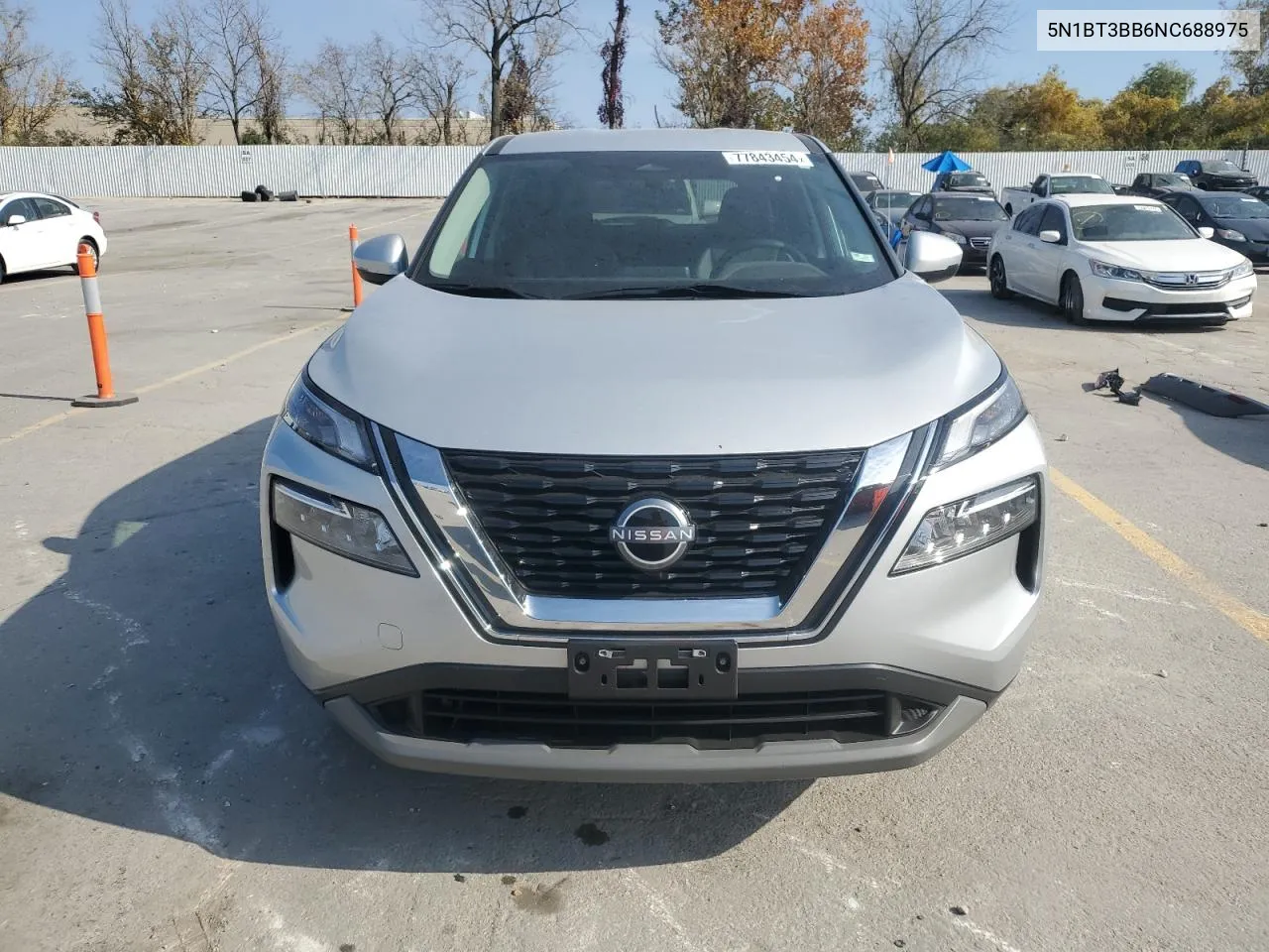 2022 Nissan Rogue Sv VIN: 5N1BT3BB6NC688975 Lot: 77843454