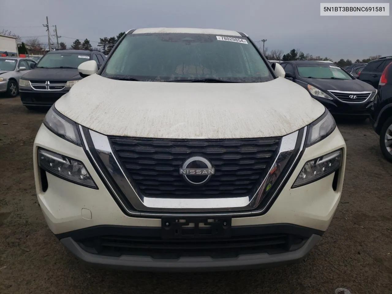 2022 Nissan Rogue Sv VIN: 5N1BT3BB0NC691581 Lot: 78020854