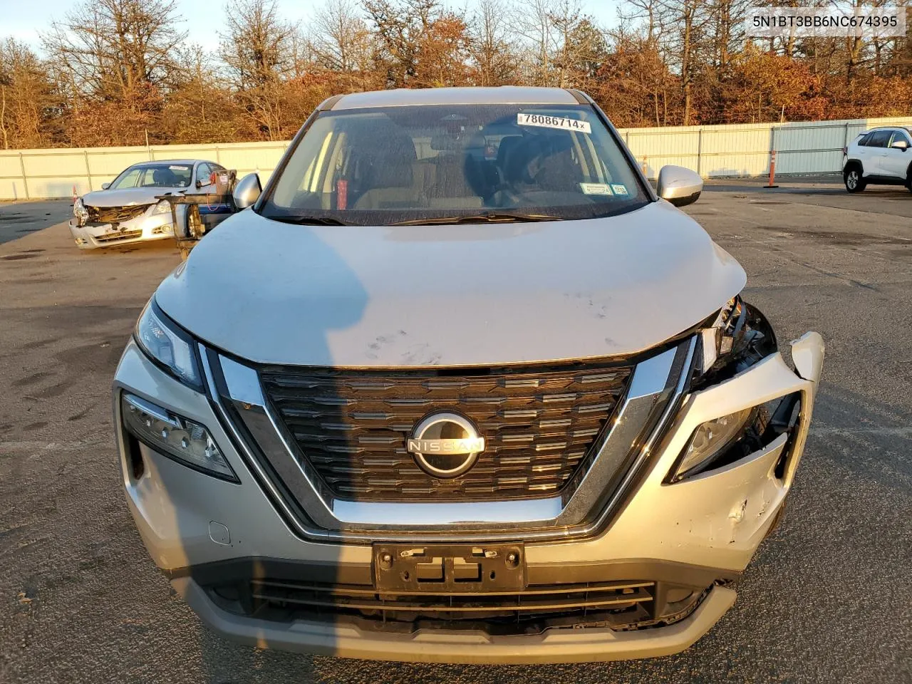 2022 Nissan Rogue Sv VIN: 5N1BT3BB6NC674395 Lot: 78086714