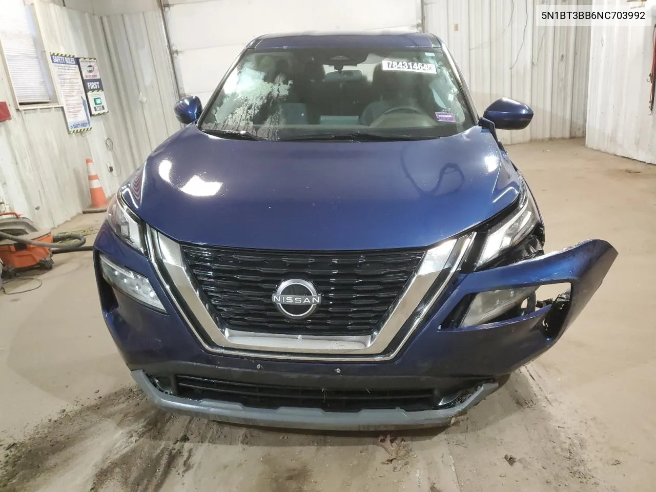 2022 Nissan Rogue Sv VIN: 5N1BT3BB6NC703992 Lot: 78431464